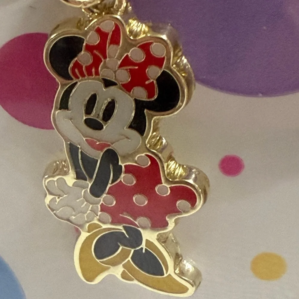 Disney Minnie Mouse Red and Gold Jewelry Set